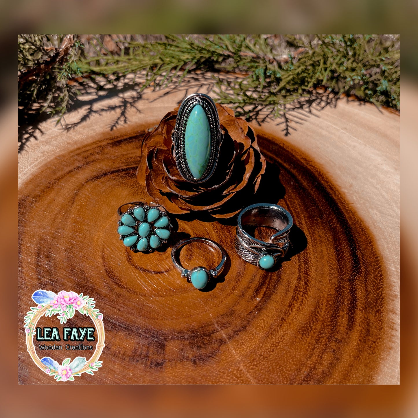 Turquoise Ring Set